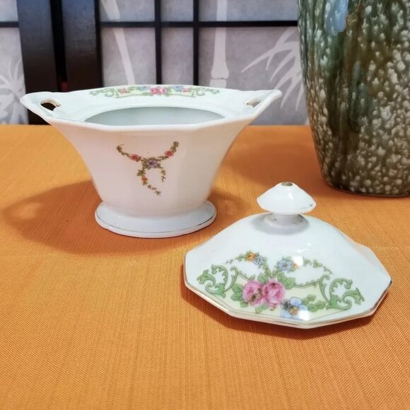 Rare! Tirschenreuth Fairmont #4275 Footed Sugar Bowl w/ Lid - Picture 2 of 4